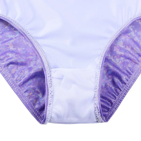 BAOHULU Long Sleeve Mesh Patchwork Leotards for Girls Toddler Kids Diamond Gymnastics Jumpsuit Bodysuit Teens Gymnastics Clothes 3