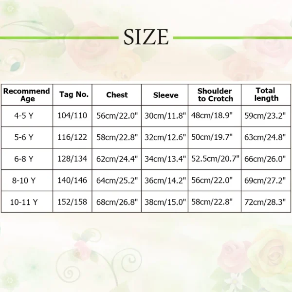 BAOHULU Cyan Floral Long Sleeve Girls Swimwear One Piece Children Swimming Suits UPF50+ Swimsuit Kids 4-11 Years Rash Guards 6