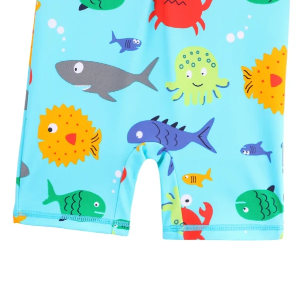 BAOHULU UPF50+ Long Sleeve Cartoon Boys Swimwear One Piece Kids Swimsuit Baby Swimwear Toddler Infant Bathing Suit for Girls Boy 5