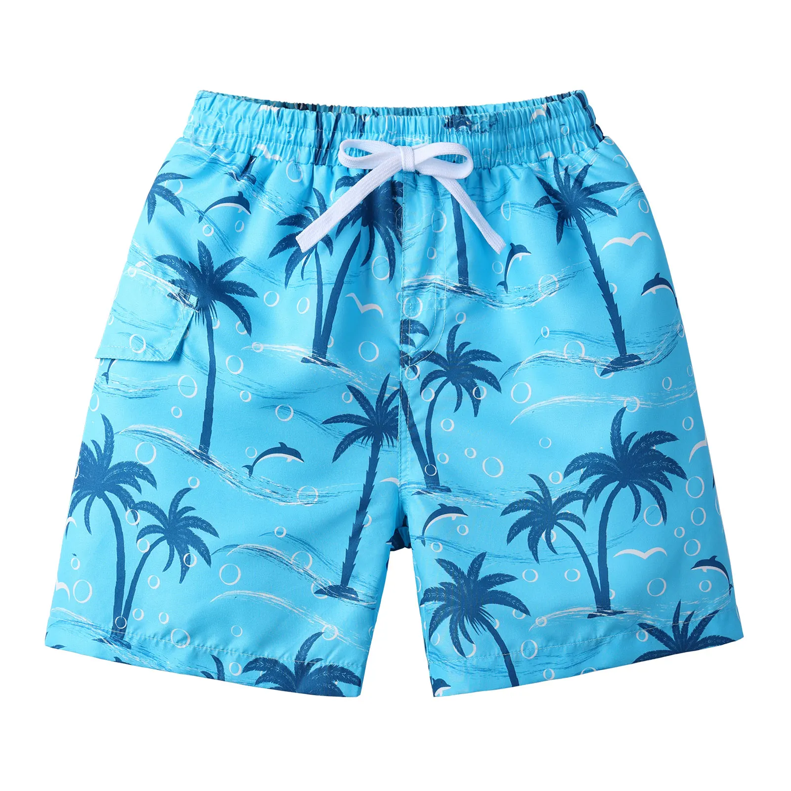BAOHULU Kids Swim Shorts Cute Swimsuit Swimming Trunks Quick Dry Summer Swimwear Boys Beach Shorts Surf Board Male Clothing Pant 1