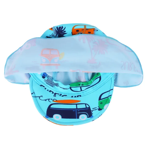 BAOHULU Cartoon Baby Kids Swimming Cap Summer 2021 Sun Protection Beach Sun Hats Waterproof for Boys Girls Children Outdoor Hat 4